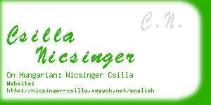 csilla nicsinger business card
